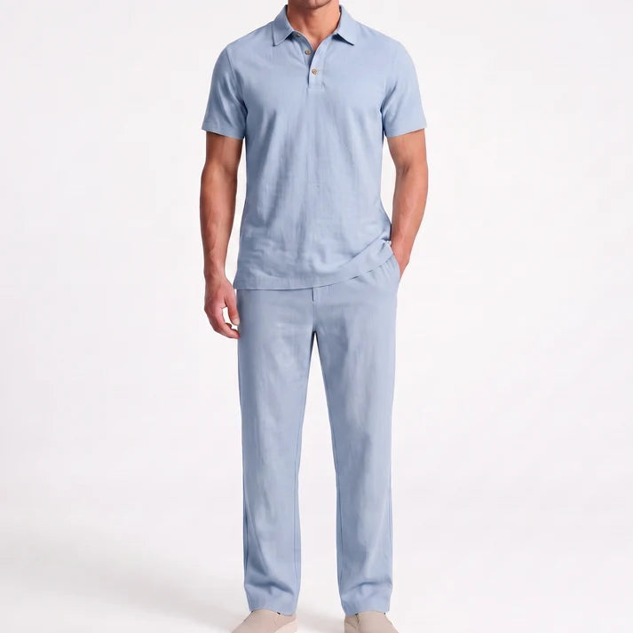 Men’s Casual Linen Two-Piece Set
