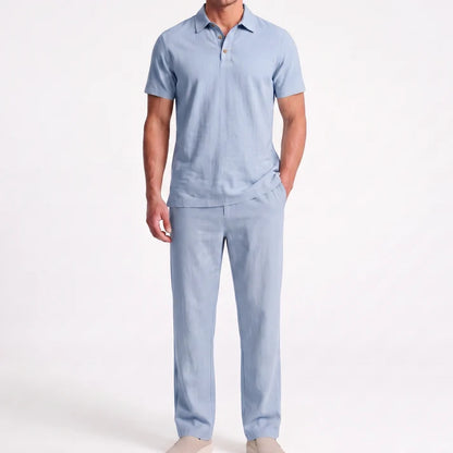 Men’s Casual Linen Two-Piece Set