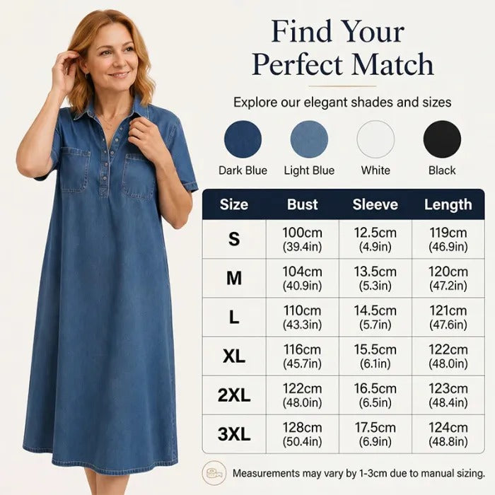 Women's Vintage Denim Shirt Dress