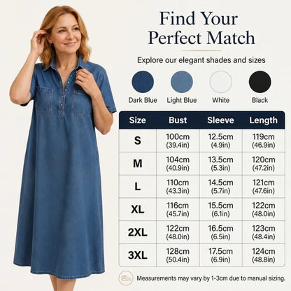 Women's Vintage Denim Shirt Dress