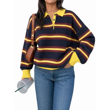 Classic Preppy Striped Women's Sweater