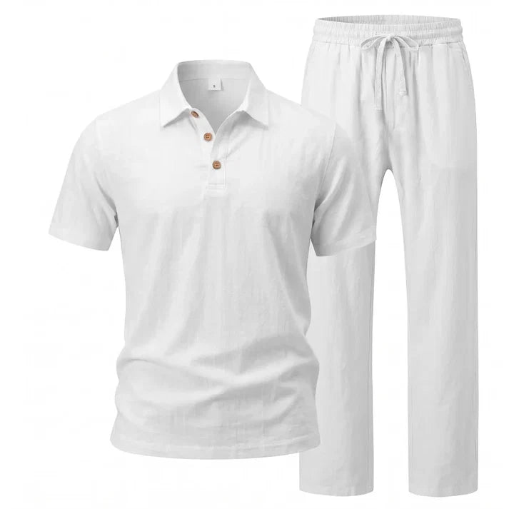 Men’s Casual Linen Two-Piece Set