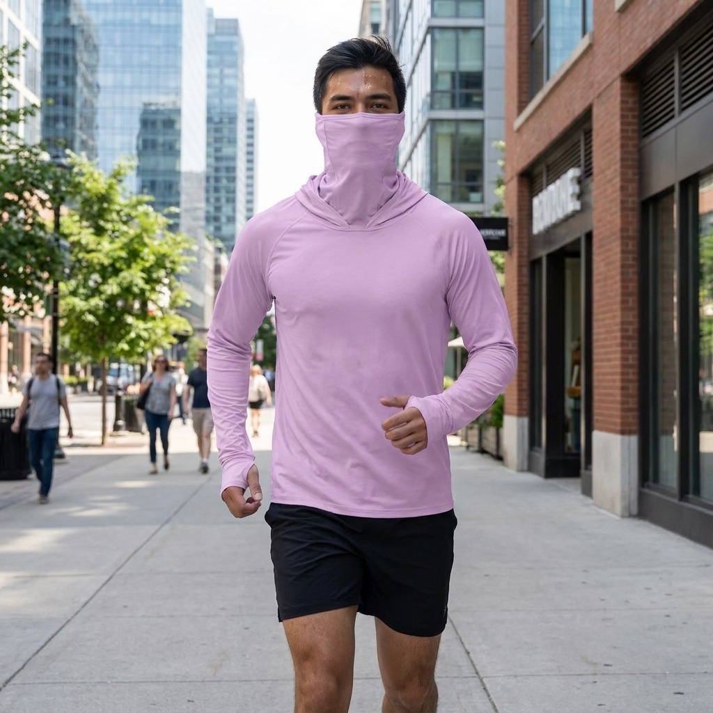 TrailShield™ Men's Hooded Mask Long Sleeve Shirt