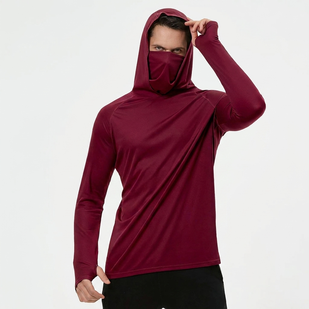 TrailShield™ Men's Hooded Mask Long Sleeve Shirt