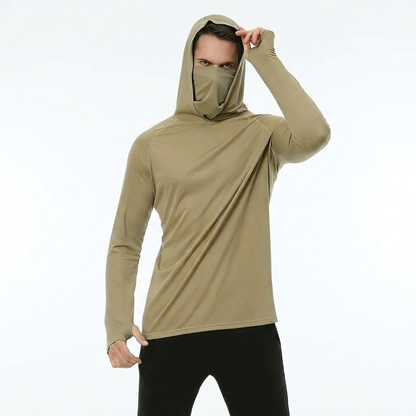 TrailShield™ Men's Hooded Mask Long Sleeve Shirt