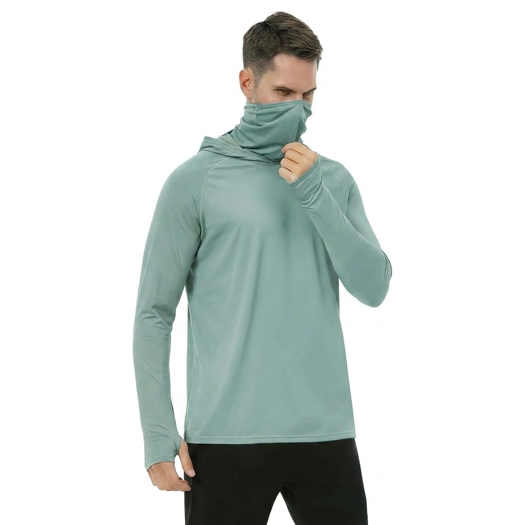TrailShield™ Men's Hooded Mask Long Sleeve Shirt