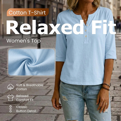 Women's 100% Cotton Classic O-Neck Shirt