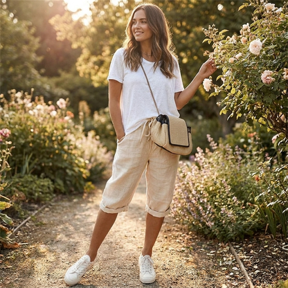 Breathable Linen Bermuda Shorts