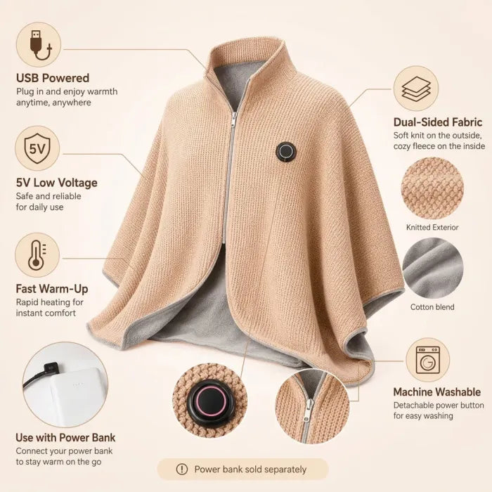 Heated Blanket Shawl