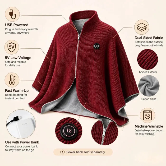 Heated Blanket Shawl