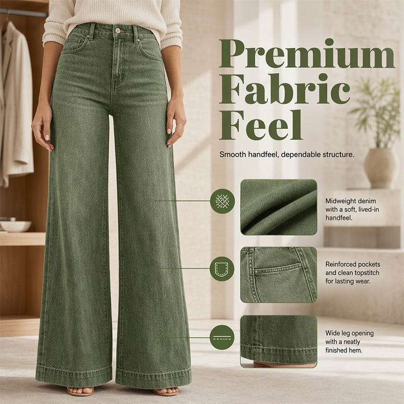 High-Waisted Wide-Leg Jeans