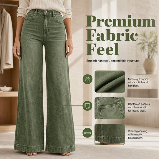 High-Waisted Wide-Leg Jeans