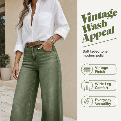 High-Waisted Wide-Leg Jeans