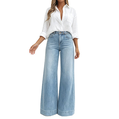 High-Waisted Wide-Leg Jeans