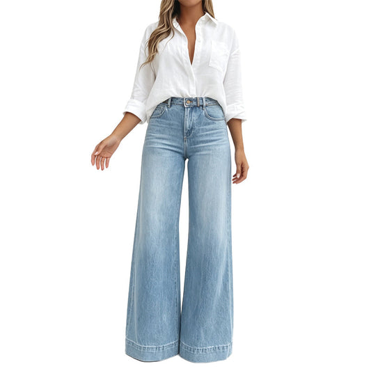 High-Waisted Wide-Leg Jeans