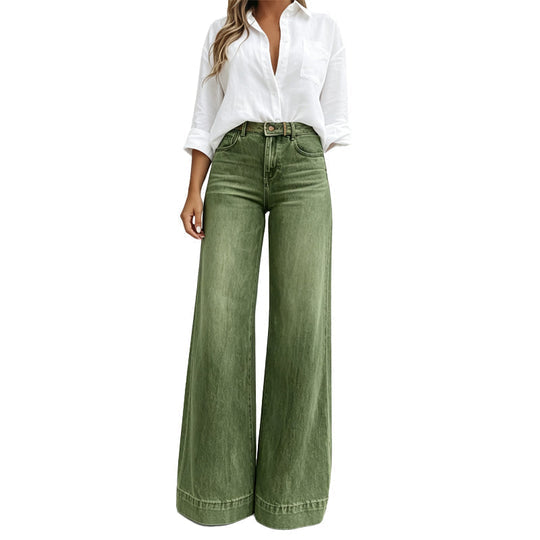 High-Waisted Wide-Leg Jeans